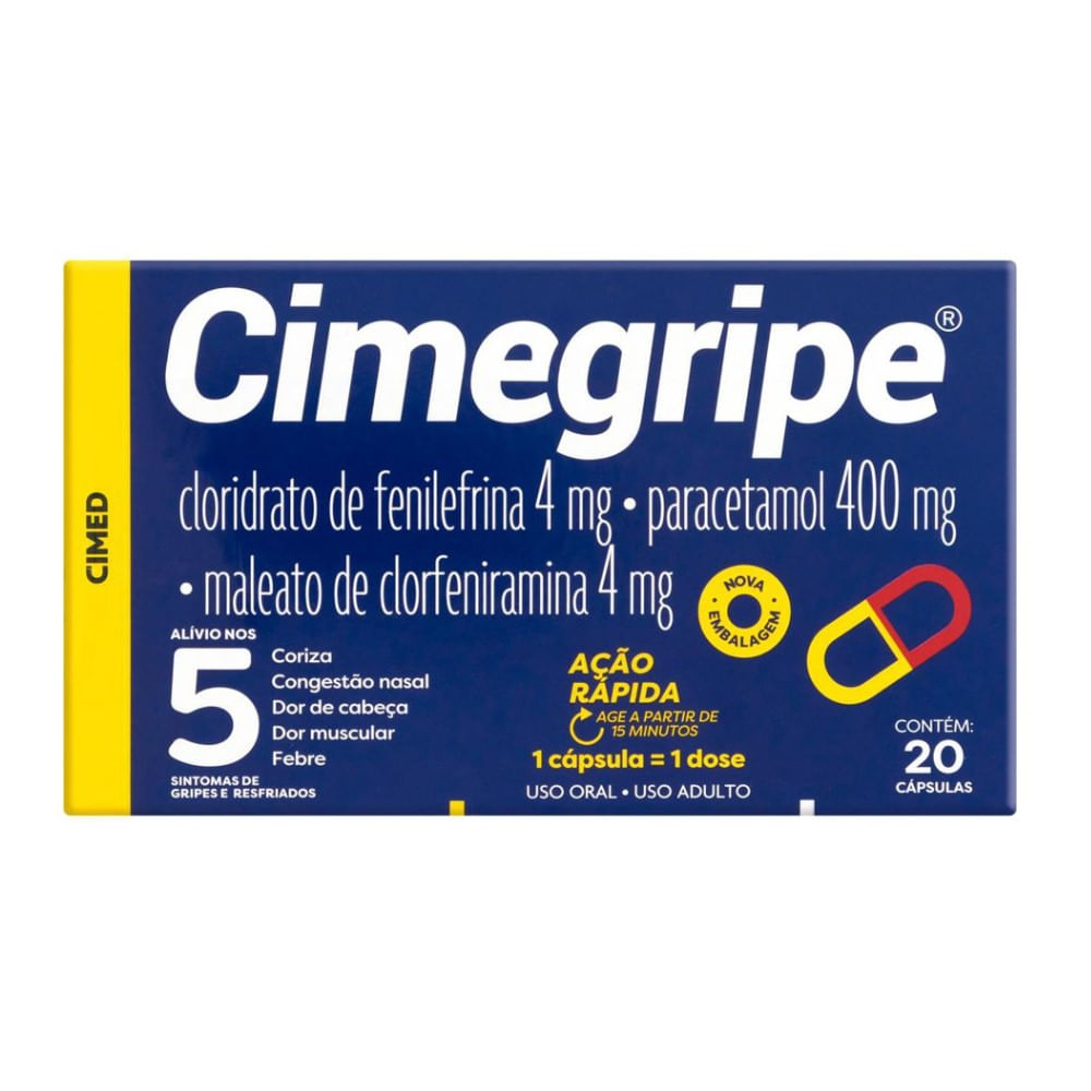 Cimegripe Cimed 20 C&aacute;psulas
