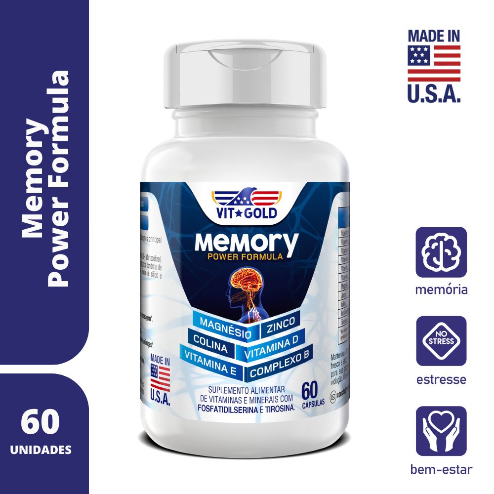 Suplemento Alimentar Vitgold Memory Power 60 Cápsulas
