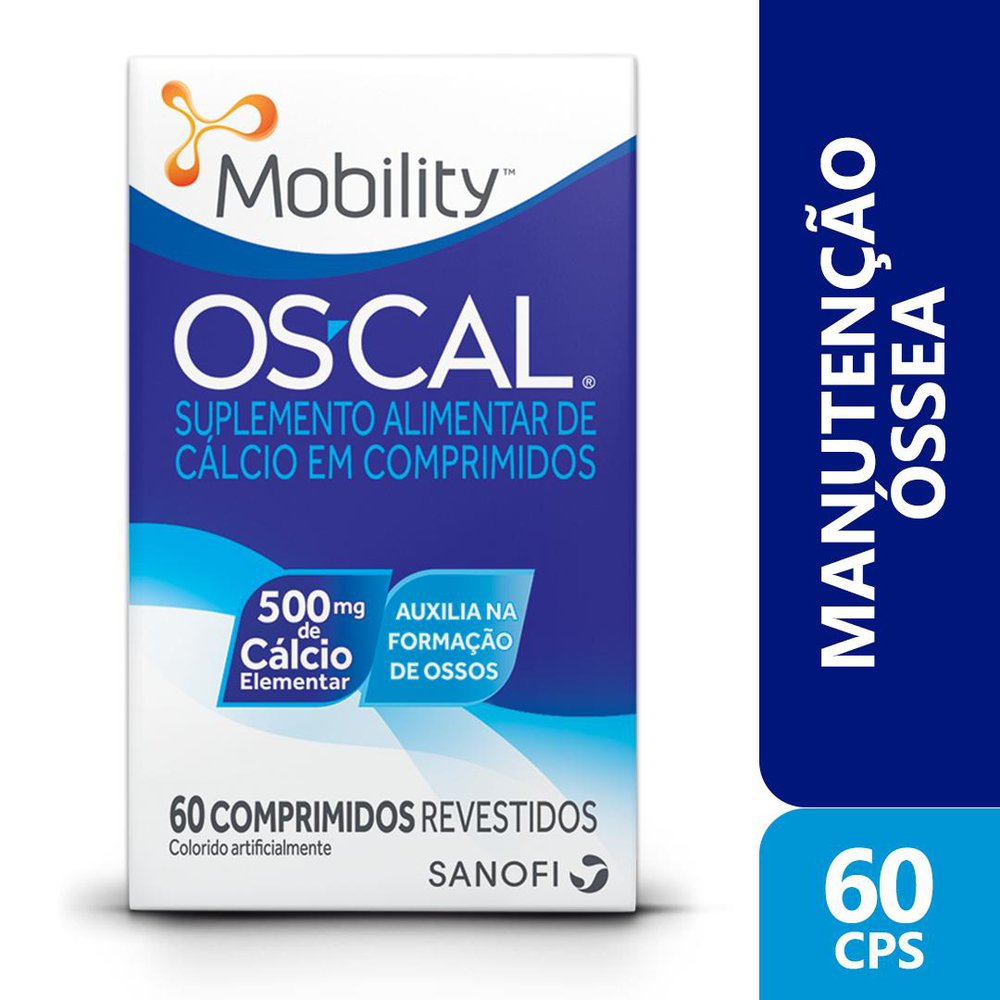 Suplemento Vitam&iacute;nico C&aacute;lcio OsCal 500mg 60 Comprimidos