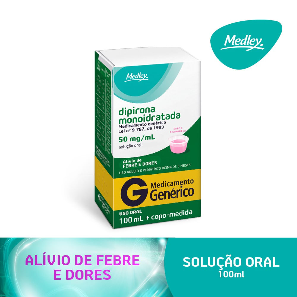 Dipirona S&oacute;dica 50mg Medley Solu&ccedil;&atilde;o 100ml