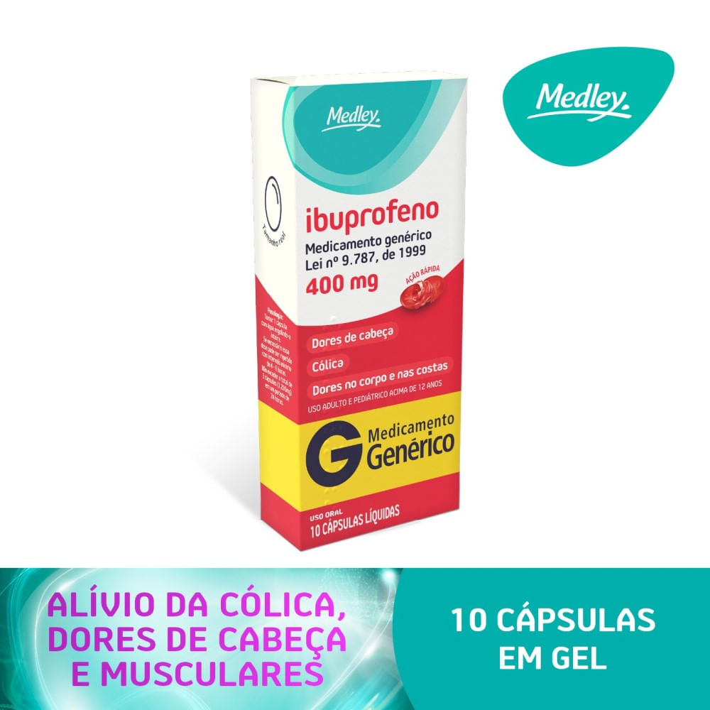 Ibuprofeno 400mg Medley 10 C&aacute;psulas L&iacute;quidas