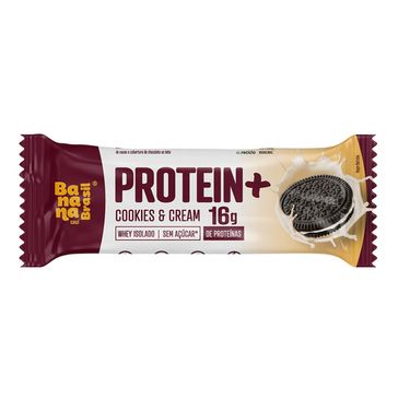 Barra De Proteína Banana Brasil Protein+ Cookies E Cream 50g ...