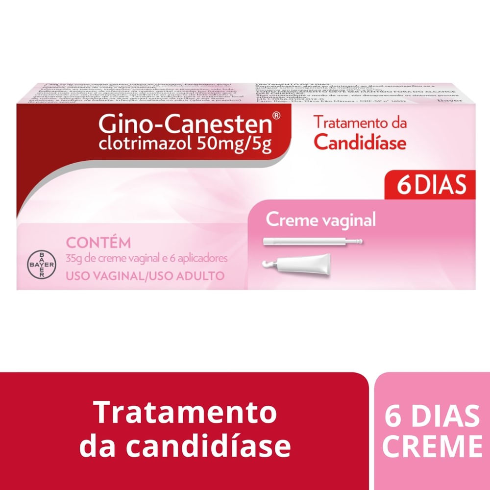 Gino-canesten 1% Bayer Creme 35g + 6 Aplicadores