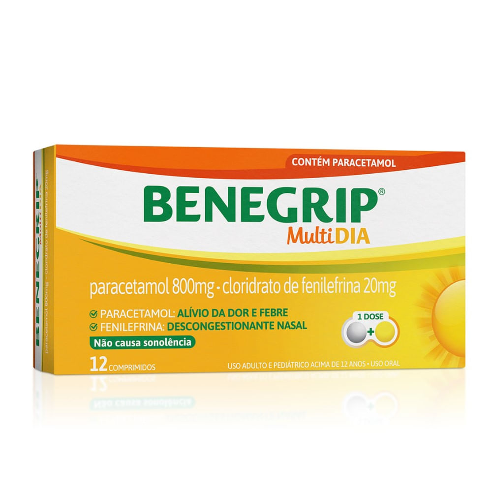 Benegrip Multi Dia 12 Comprimidos