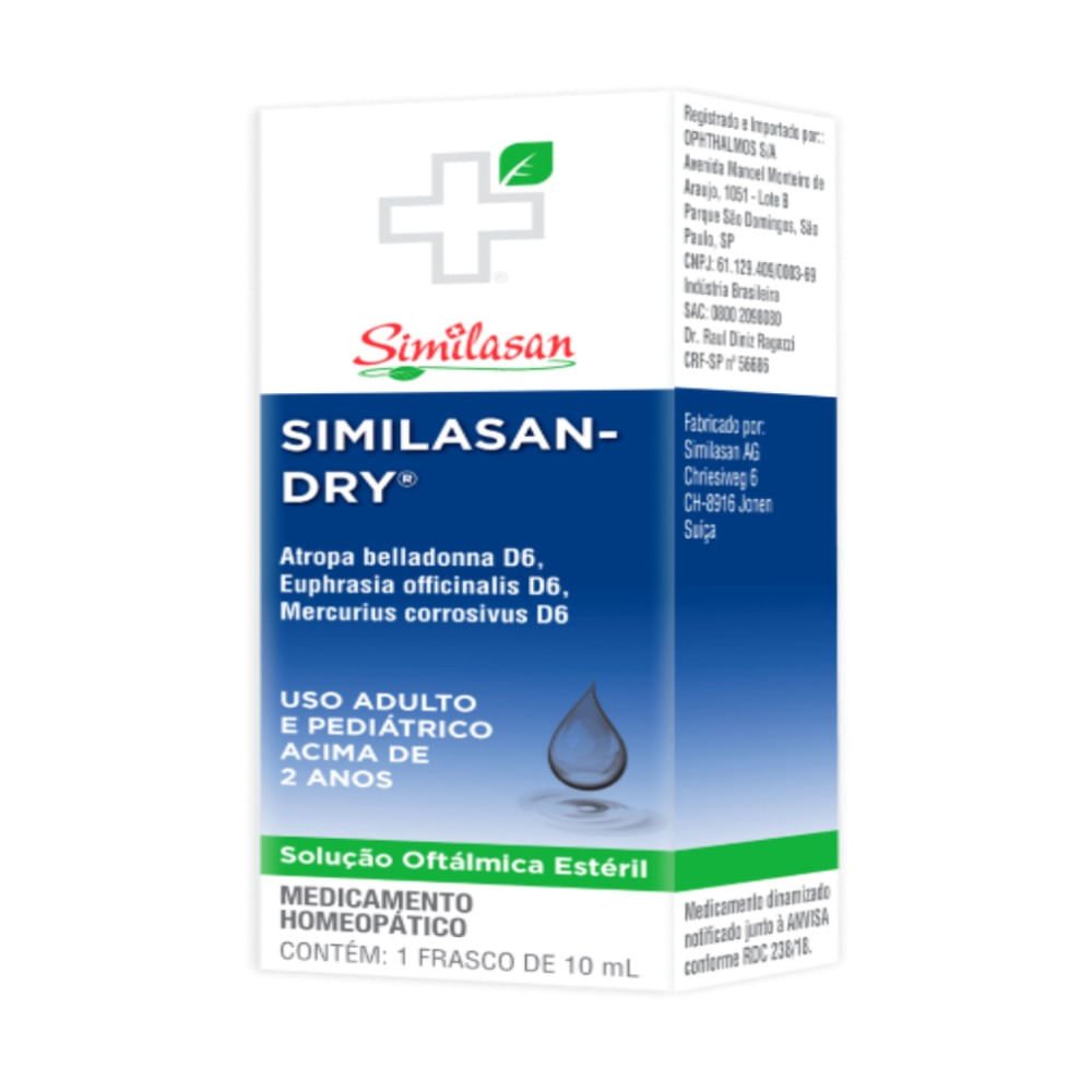 Similasan - Dry Similasan Solu&ccedil;&atilde;o Oft&aacute;lmica Col&iacute;rio 10ml