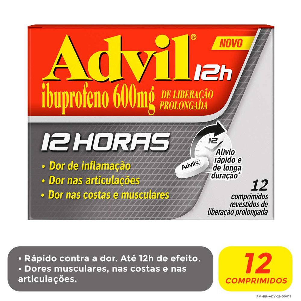 Advil 12h 600mg 12 Comprimidos