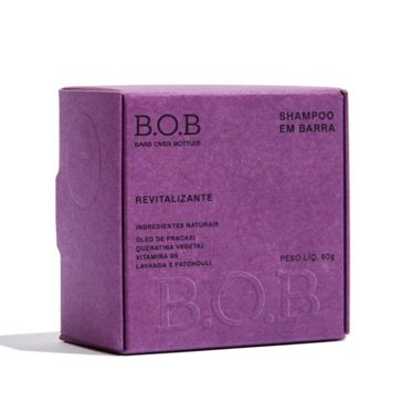 Shampoo Em Barra B.O.B Revitalizante 80g - Drogariavenancio