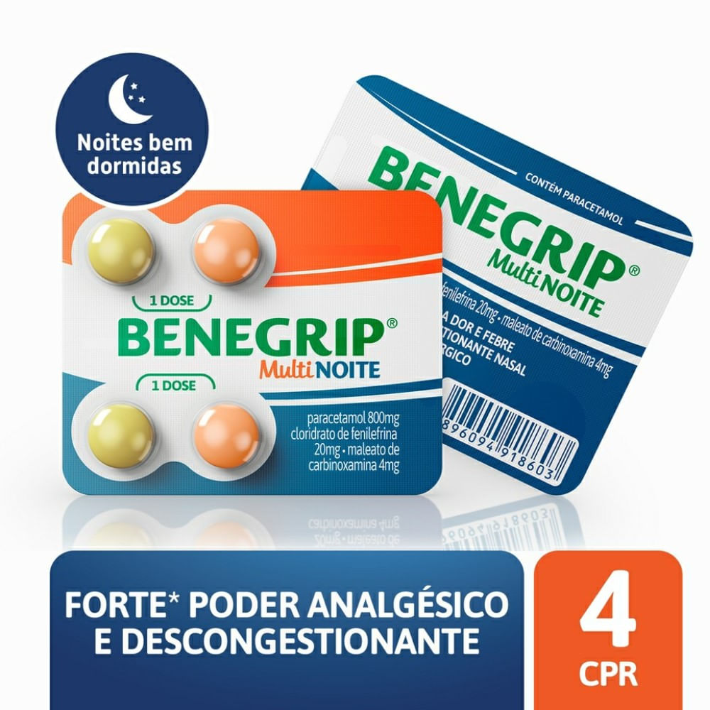 Benegrip Multi Noite 4 comprimidos