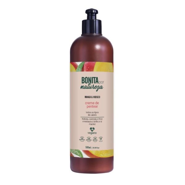 Creme De Pentear Bonita Por Natureza Manga E Hibisco 500ml