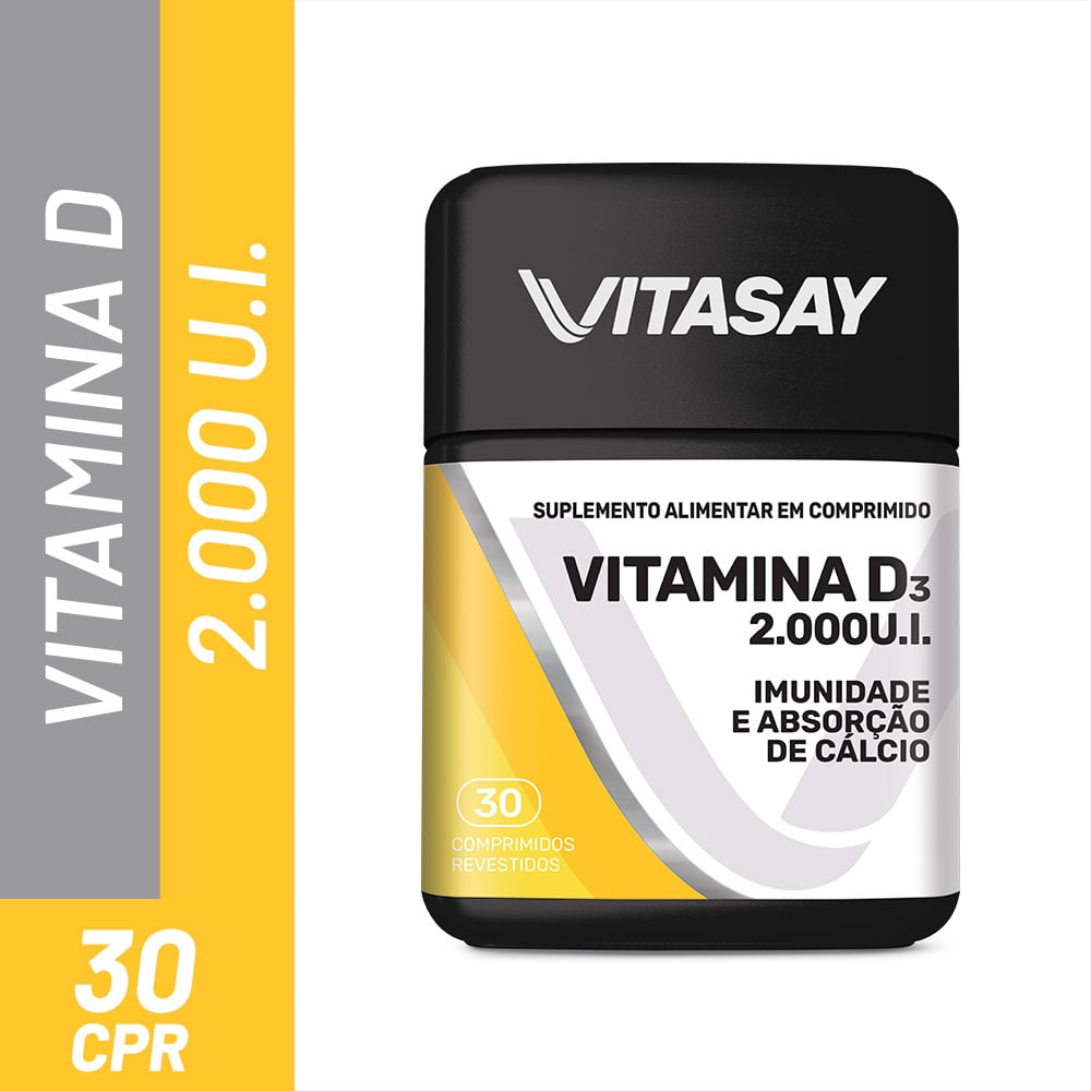 Suplemento Alimentar Vitasay Vitamina D 2.000U.I 30 Comprimidos Revestidos