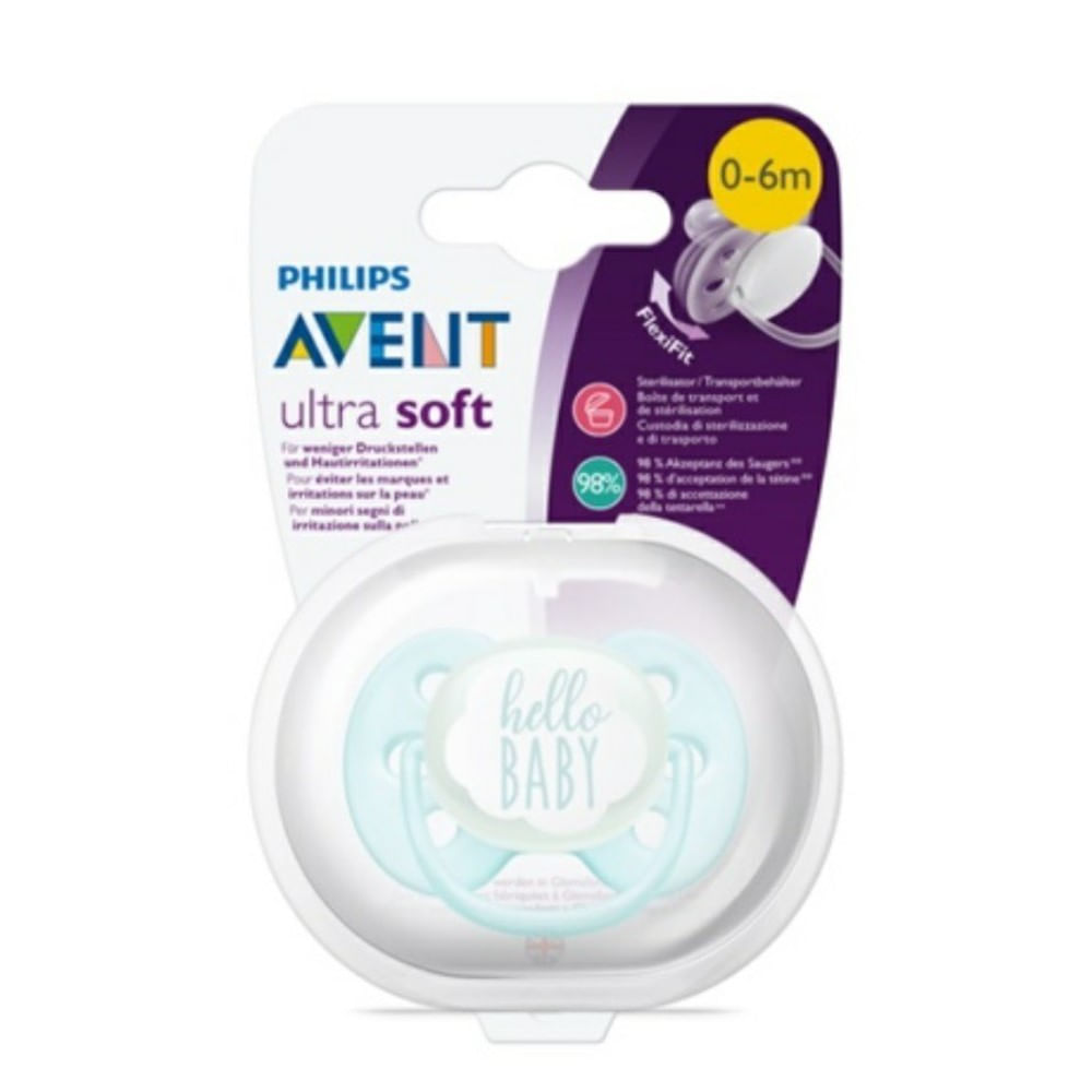 CHUP AVENT ULTRA SOFT 0-6M AZUL