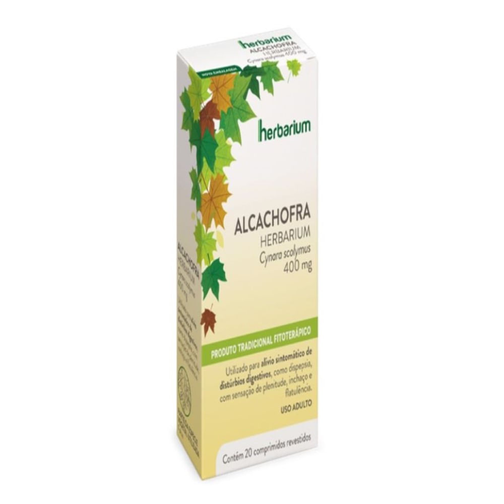Alcachofra 400mg Herbarium 20 Comprimidos Revestidos