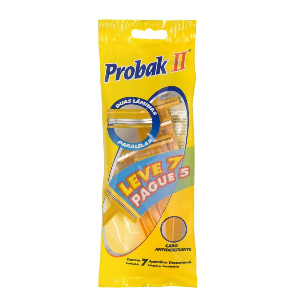Aparelho Para Barbear Descartável Probak II 7 Unidades