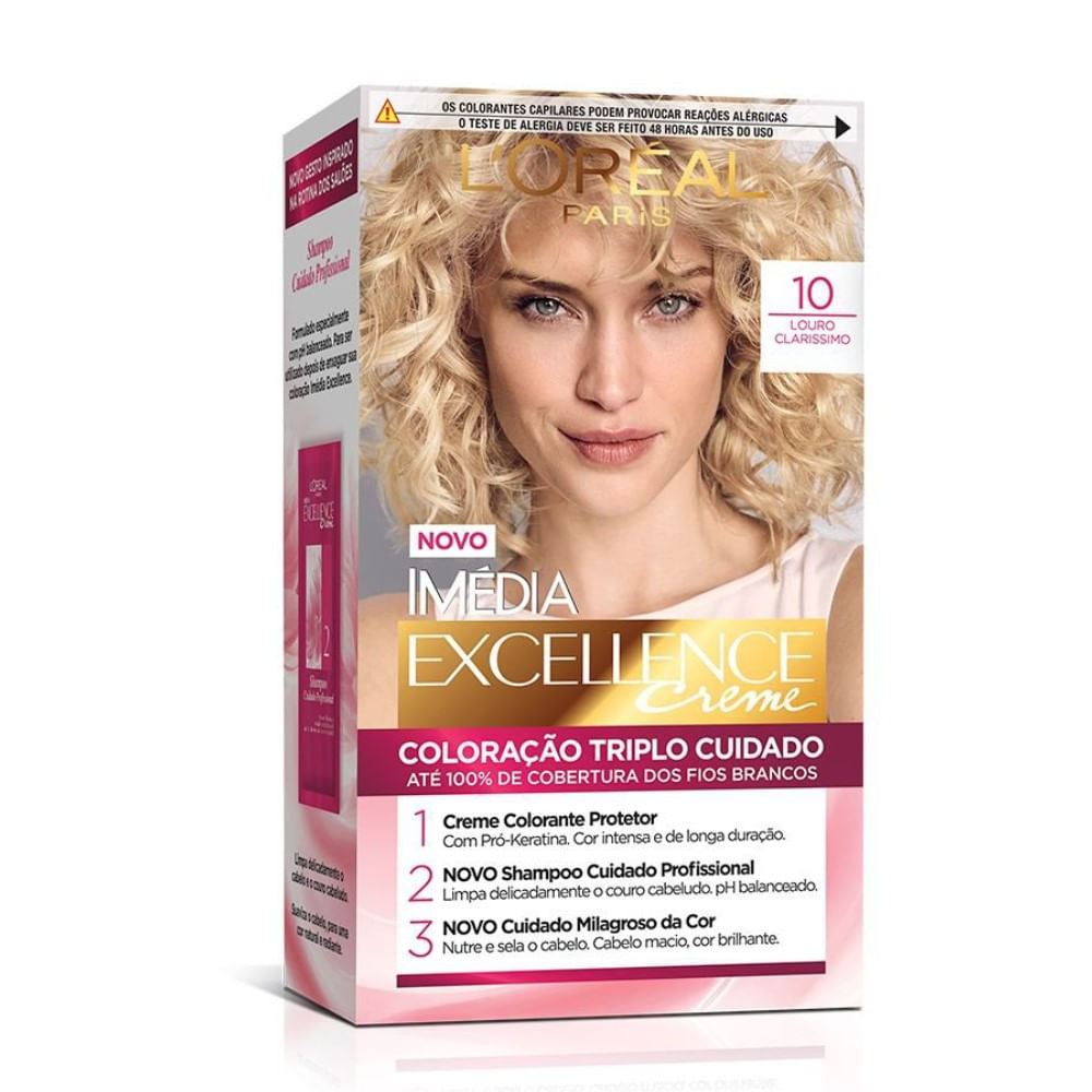 Tintura Loreal Imédia Excellence 10 - Louro Claríssimo