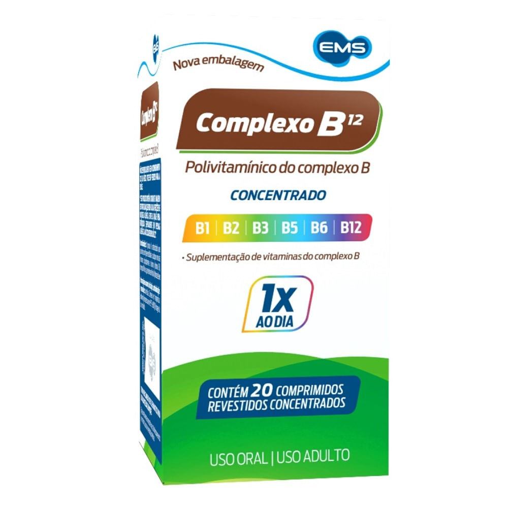 Polivitamínico do Complexo B Ems 20 Comprimidos Revestidos