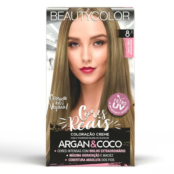 Tintura Beautycolor Cores Reais Louro Claro Acinzentado 8.1