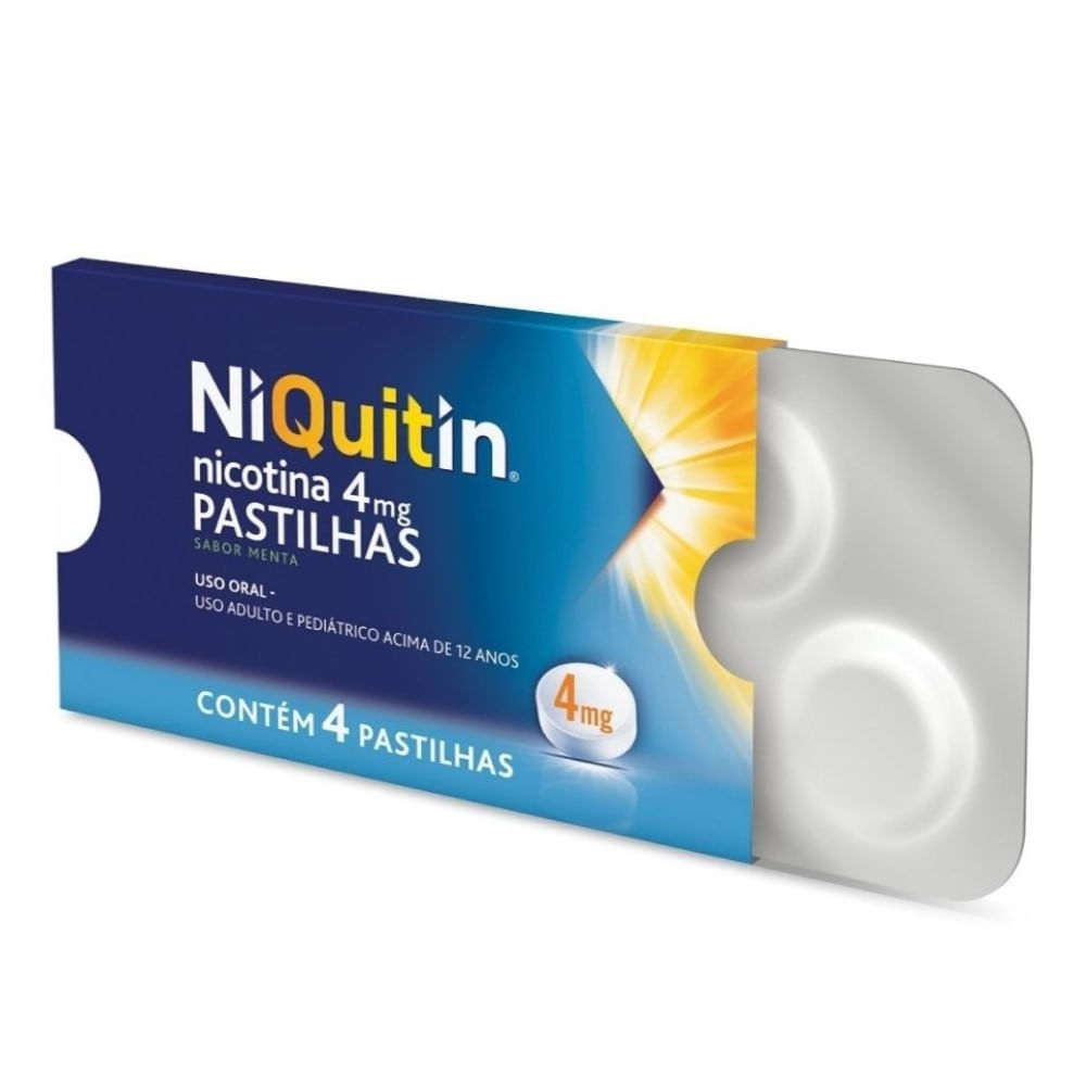 NiQuitin Pastilha 4mg 4 Pastilhas De Nicotina