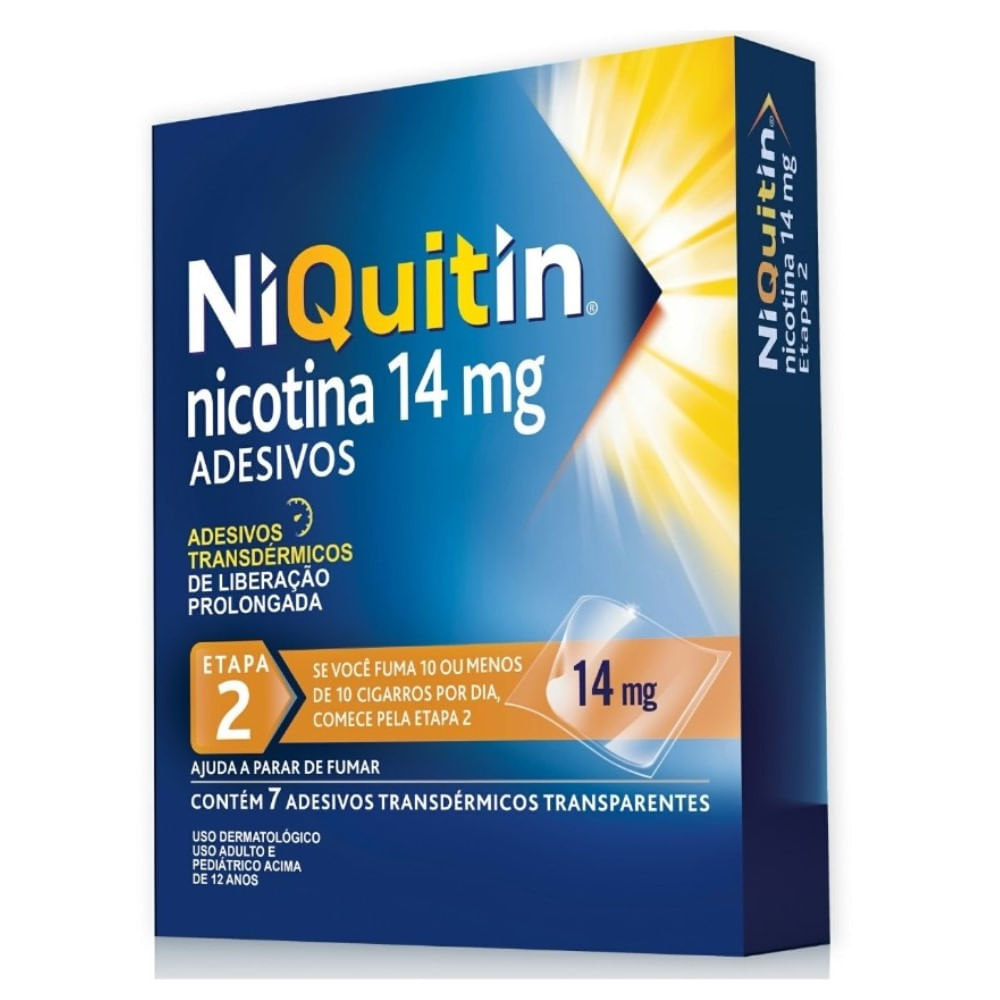 NiQuitin Adesivo 14mg 7 Adesivos De Nicotina