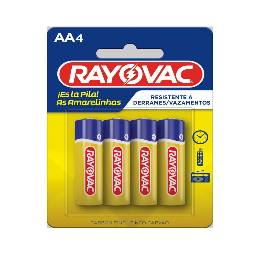 PILHA RAYOVAC PEQ C/4
