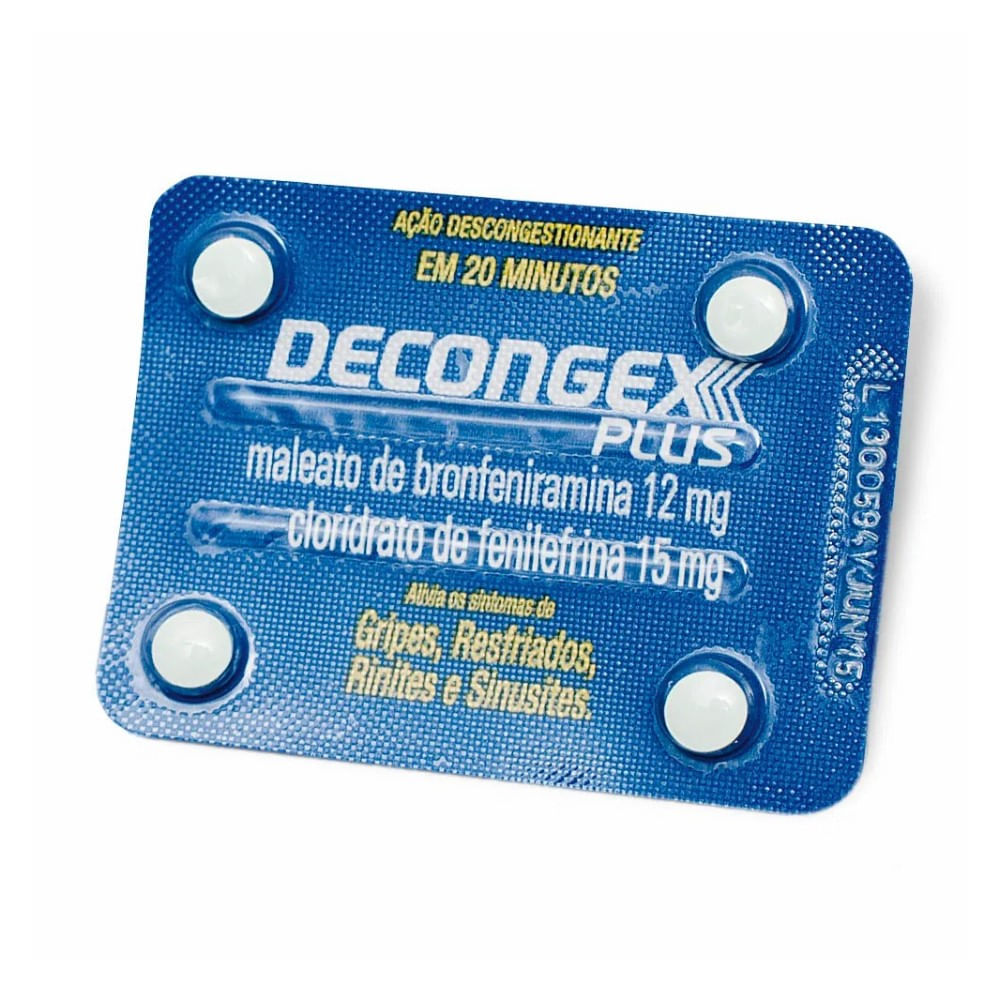 Decongex Plus Ach&eacute; 4 Comprimidos Revestidos