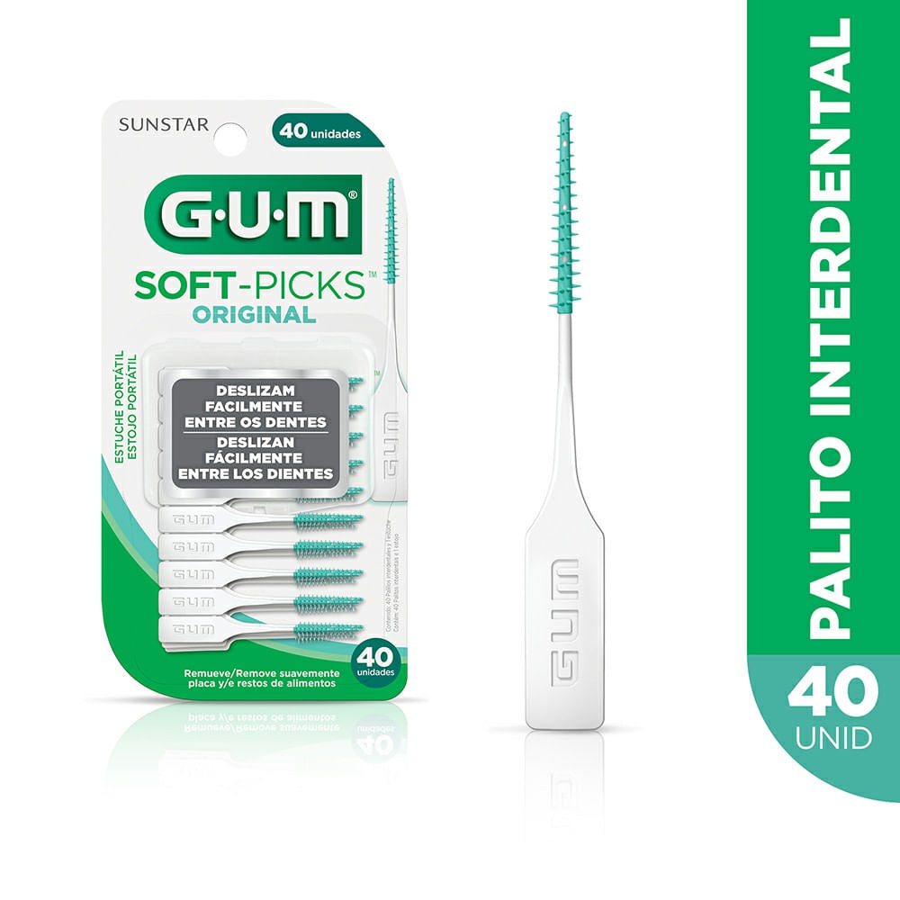 Refil Gum Interdental Soft Picks 40 Unidades