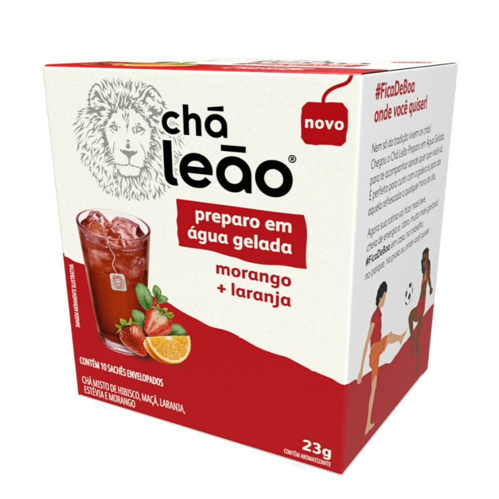 Chá Gelado Leão Morango + Laranja 10 Sachês