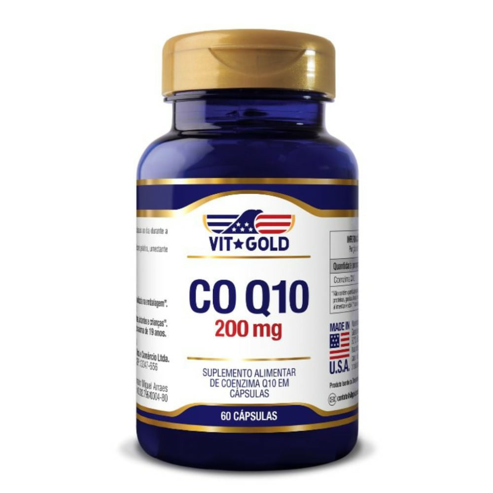 Coenzima Q10 200mg Vitgold 60 Cápsulas