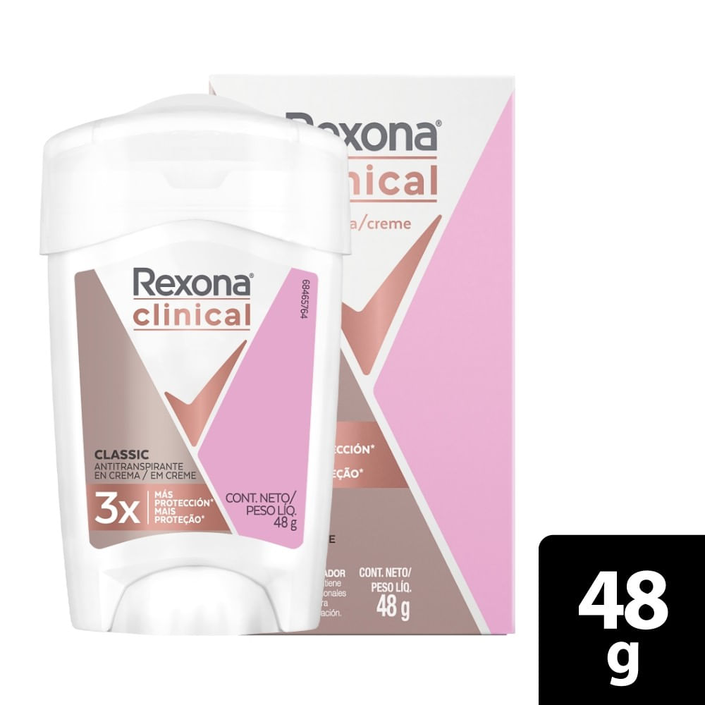 Desodorante Aerosol Antitranspirante Rexona Clinical Classic Feminino com  55ml