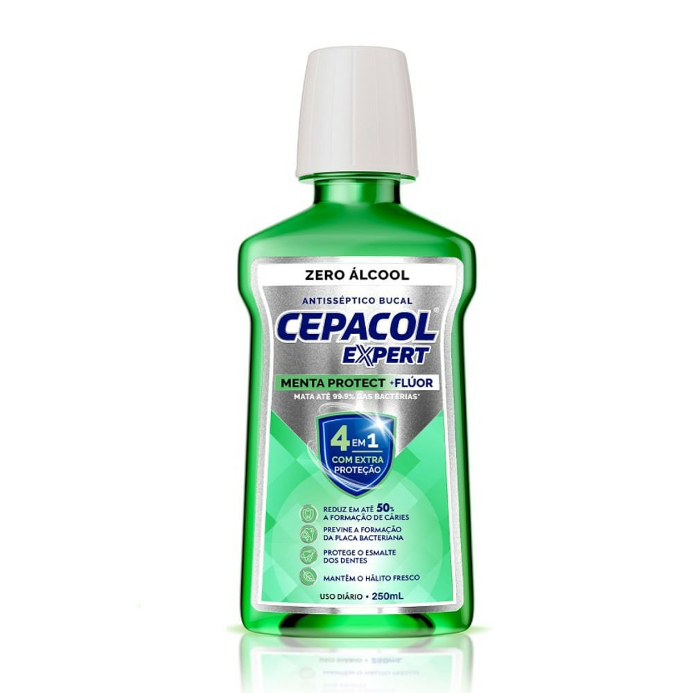 Enxaguante Bucal Cepacol Expert 4 Em 1 Menta Protect +flúor 250ml