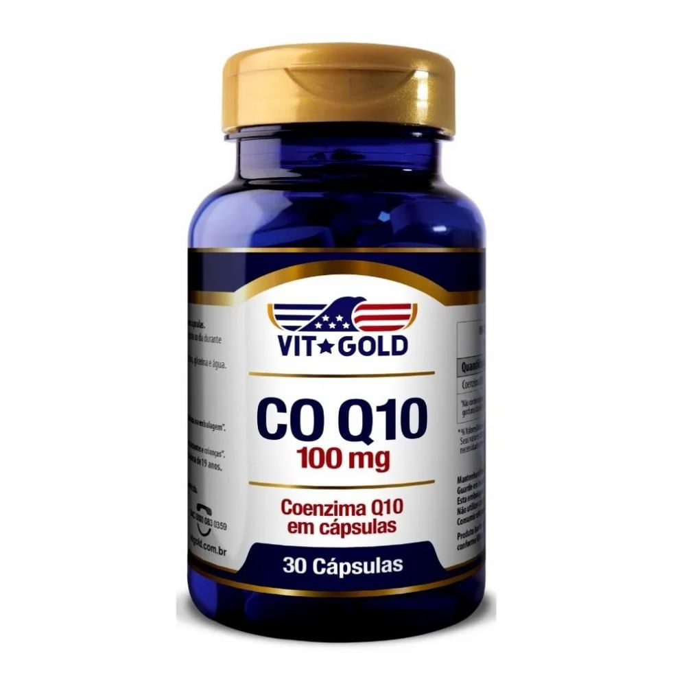 Coenzima Q10 Vitgold Coq10 100mg 30 Cápsulas