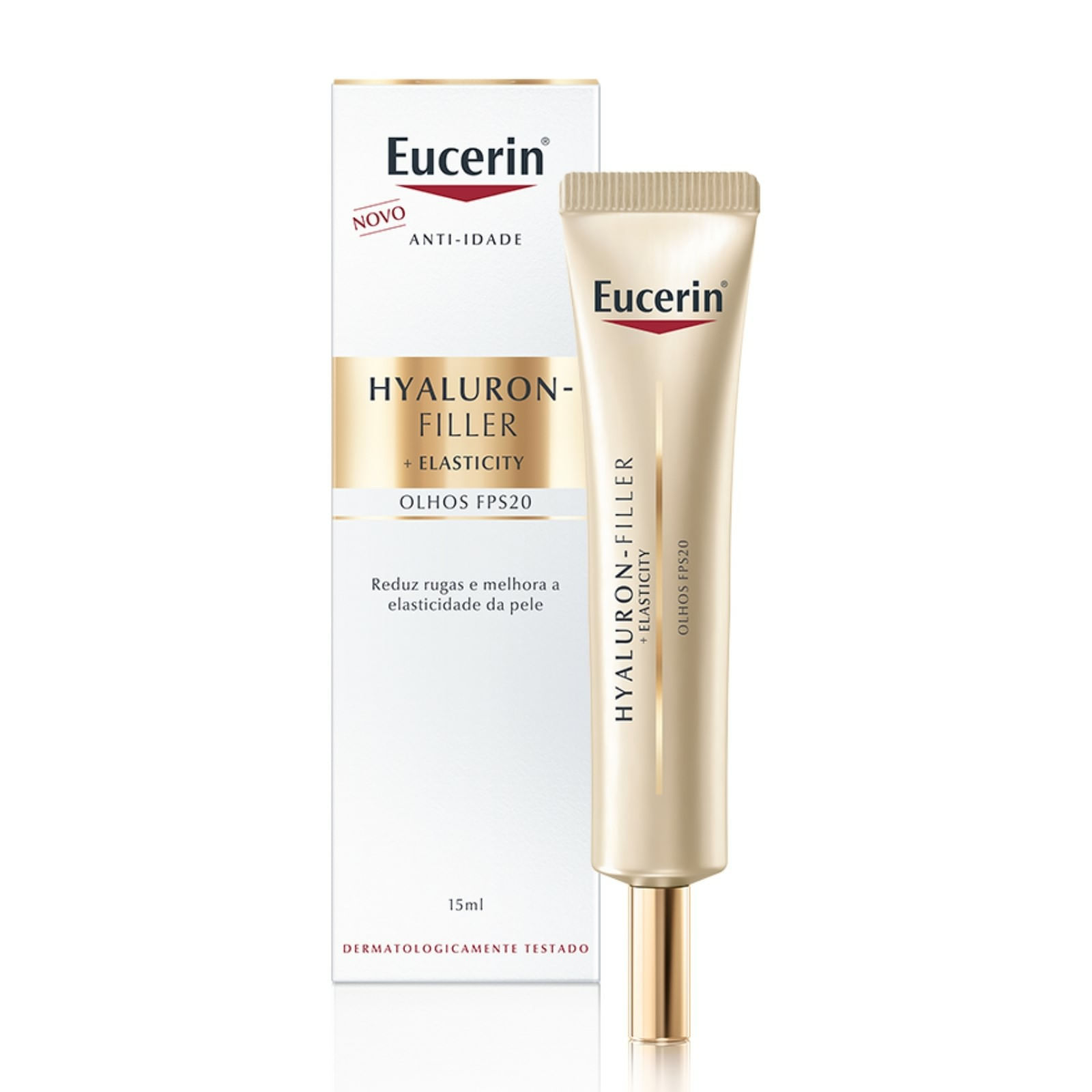Creme Facial Eucerin Hyaluron-Filler Elasticity Anti-Idade Contorno Dos Olhos Fps15 15ml