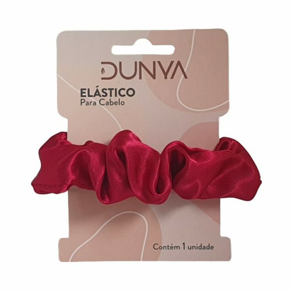 Elástico para Cabelo Dunya Scrunchie Tecido Bordô 1012 1 Unidade