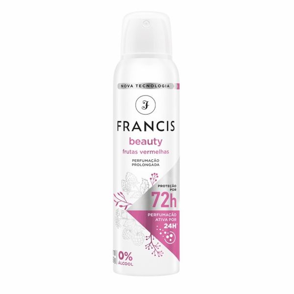 Desodorante Antitranspirante Aerosol Francis Beauty Frutas Vermelhas 150ml