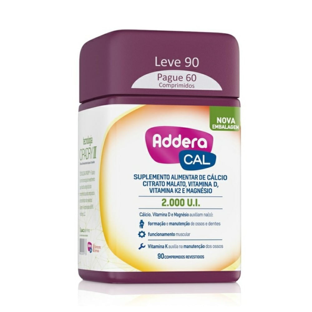 Vitamina Addera Cal 2.000Ui 90 Comprimidos