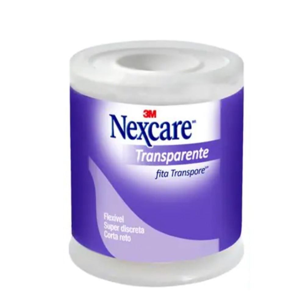 Esparadrapo Transpore Nexcare Transparente 5cm X 4,5m 1 Unidade