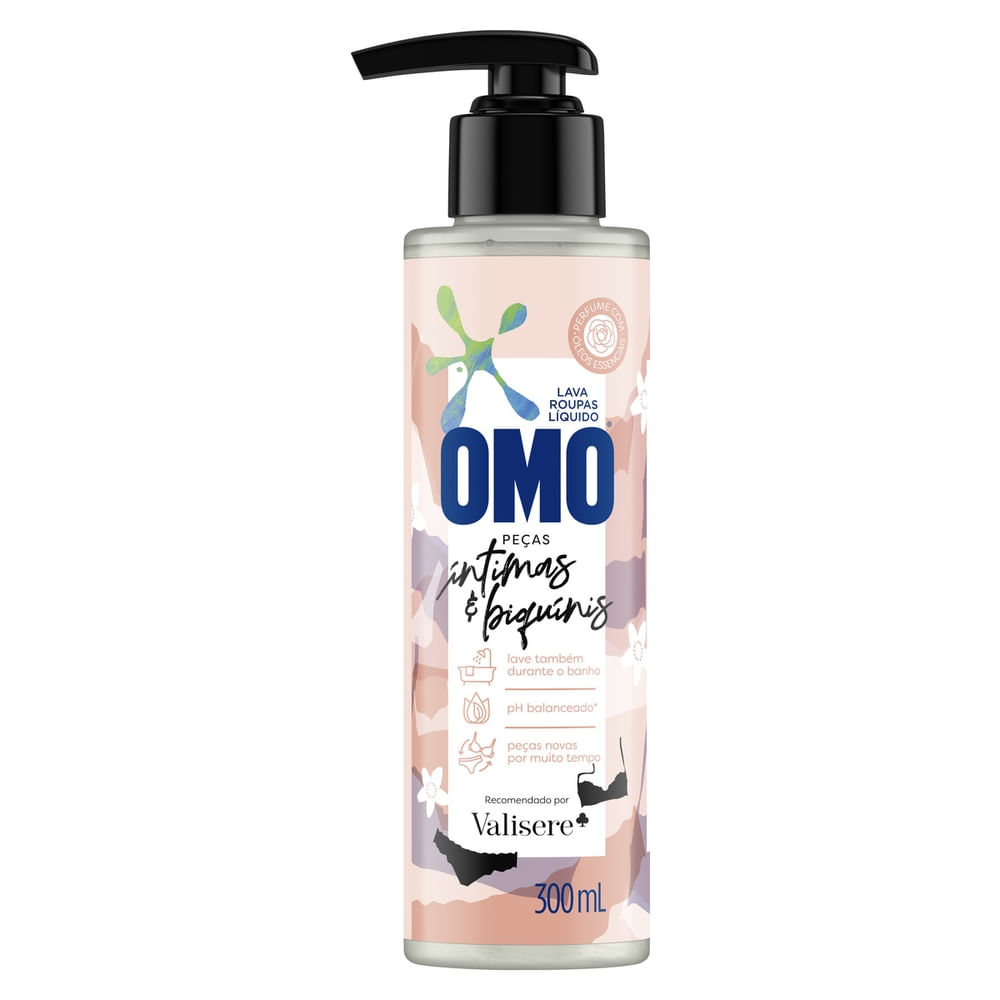 Lava Roupas Líquido Omo Peças Intimas e Biquínis 300ml
