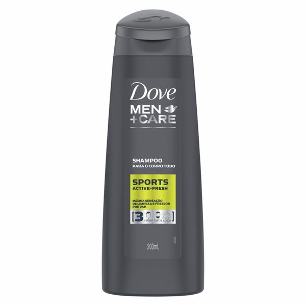 Shampoo Para o Corpo Dove Men Care 3 em 1 Sport 200ml