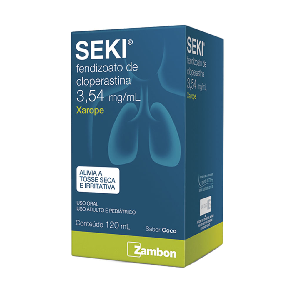Seki 3,54mg/ml Zambon Xarope Sabor Coco 120ml