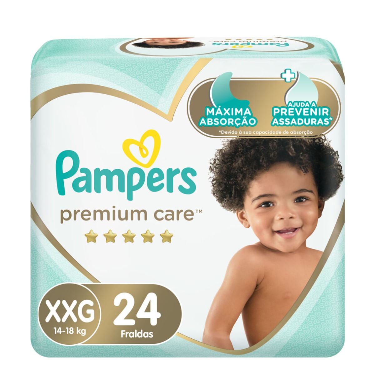 Fraldas Pampers Premium Care XXG 24 Unidades
