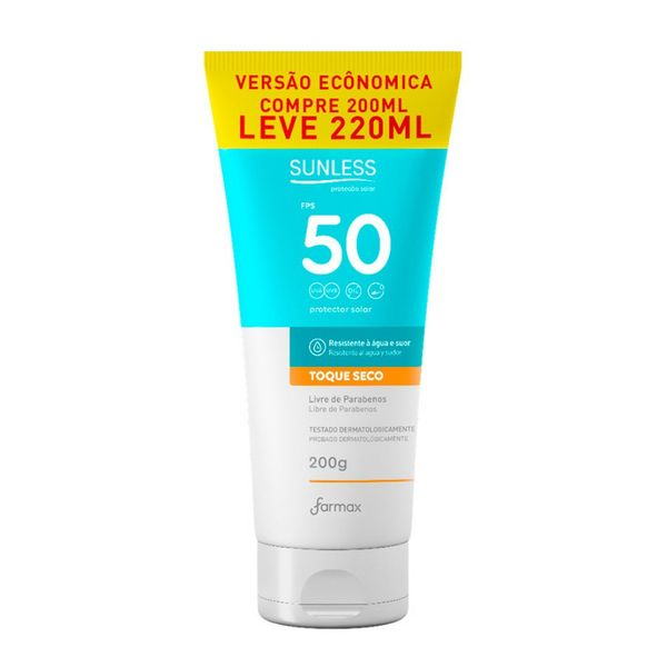 Protetor Solar Sunless Toque Seco Fps50 220ml
