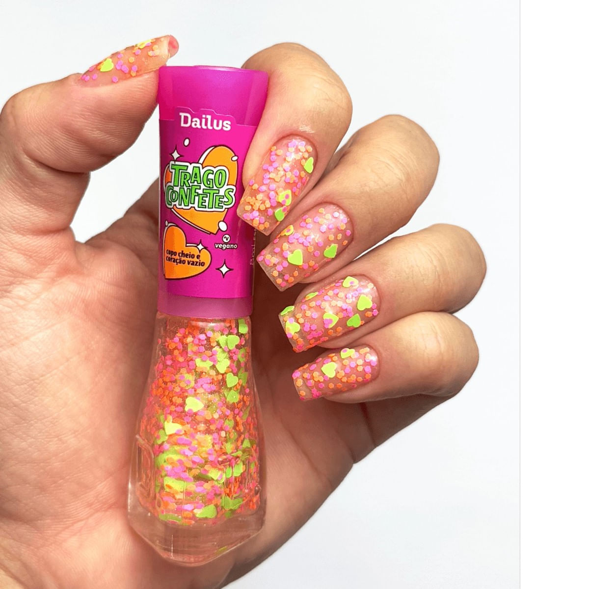 Esmalte Dailus Trago Confetes Copo Cheio e Coração Vazio — foto 3
