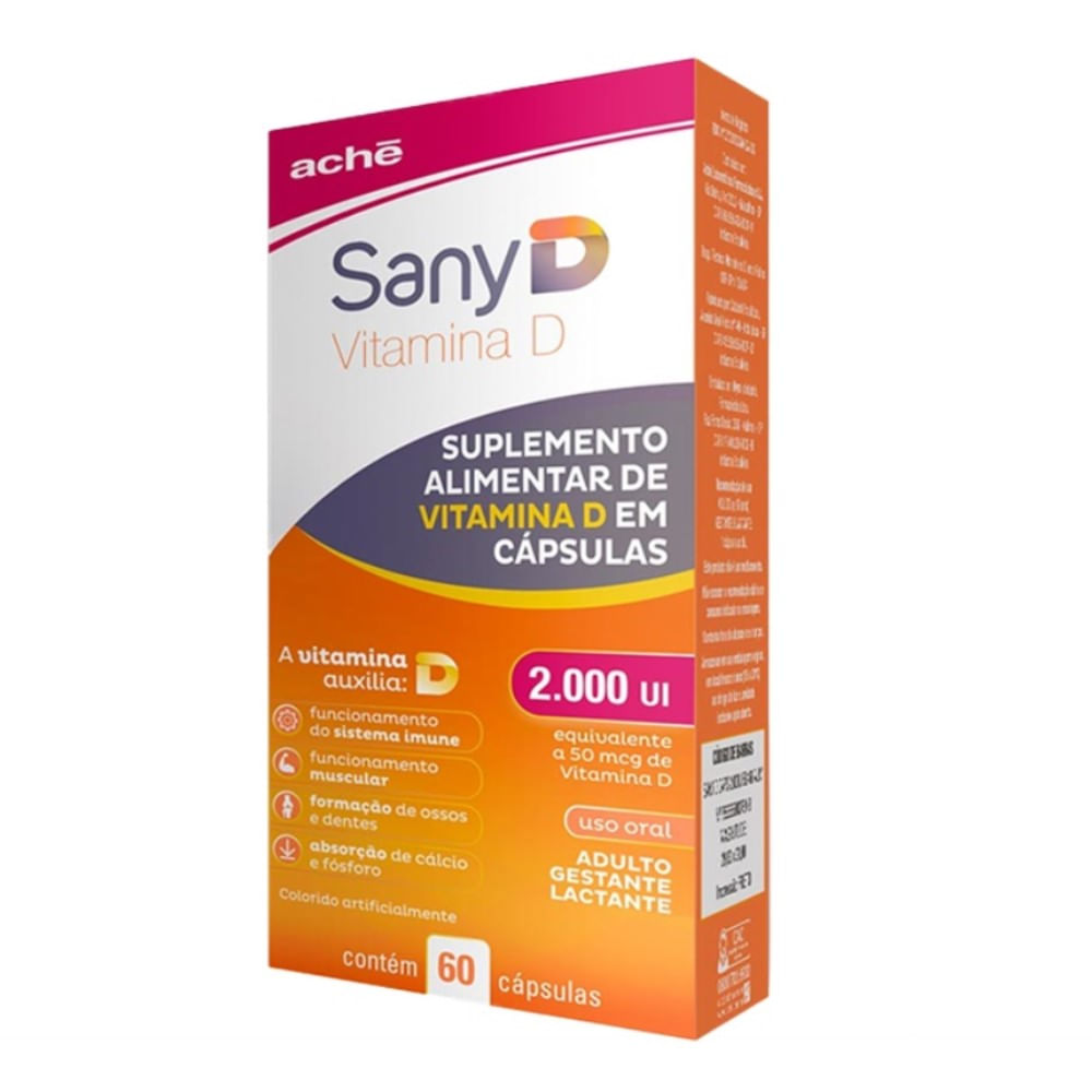 Suplemento Alimentar Sany D 2.000Ui 60 Cápsulas
