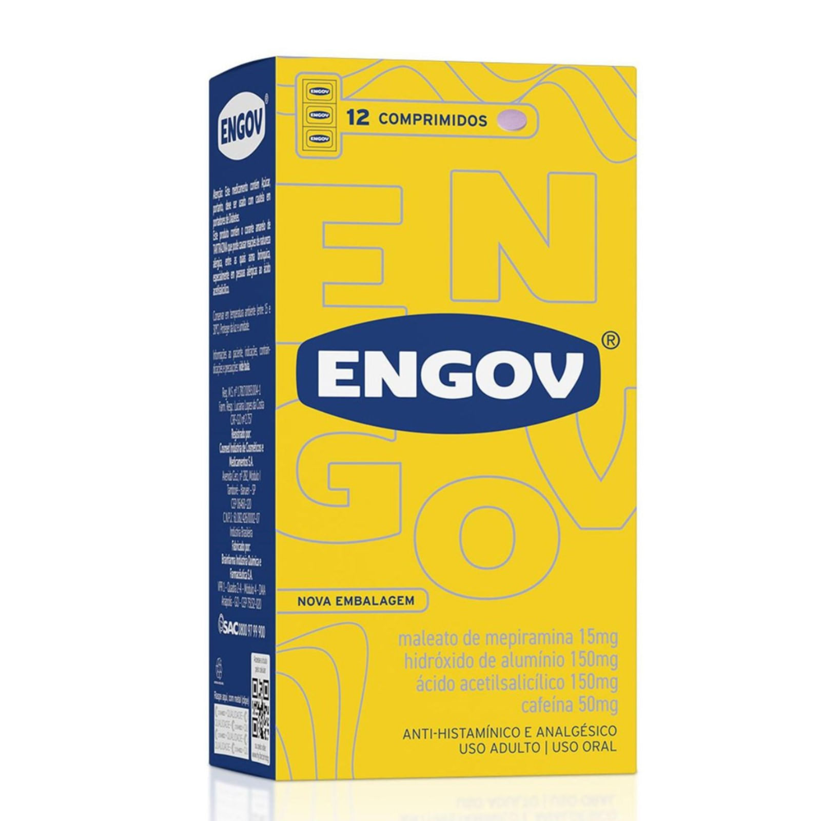 Engov 12 comprimidos