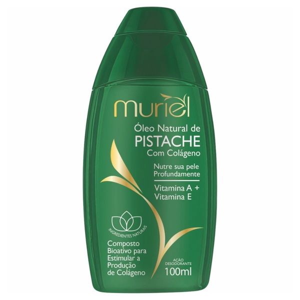 Óleo Corporal Natural Muriel Pistache com Colágeno 100ml