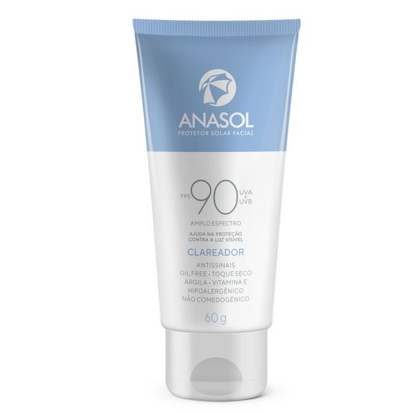 Protetor Solar Facial Anasol Clareador FPS90 60g