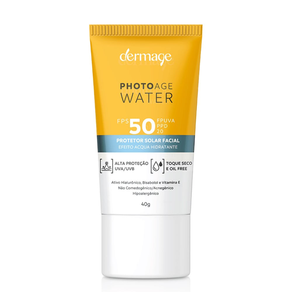 Protetor Solar Facial Dermage Photoage Water Fps50 40g