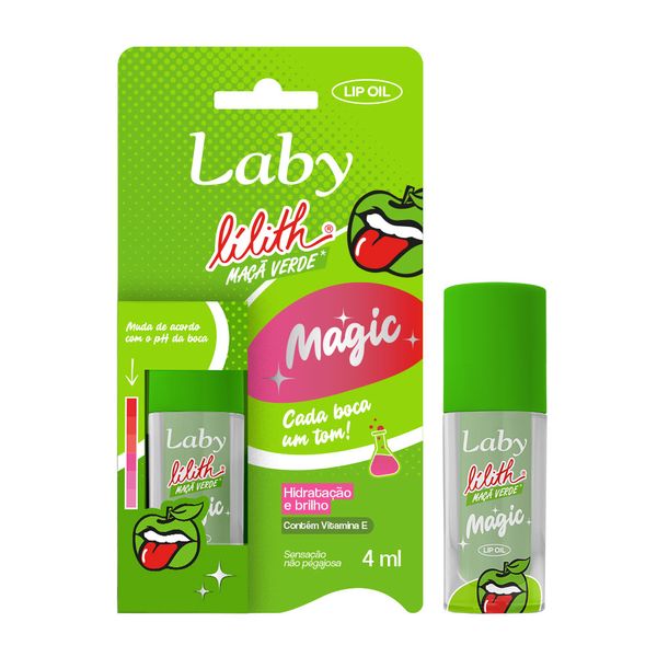 Lip Oil Laby Lilith Magic Maçã Verde 4ml