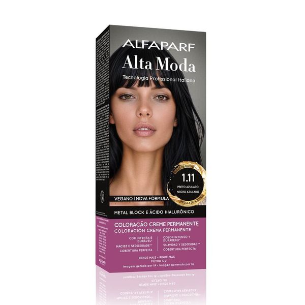Tintura Alta Moda 1.11 Preto Azulado 150gr