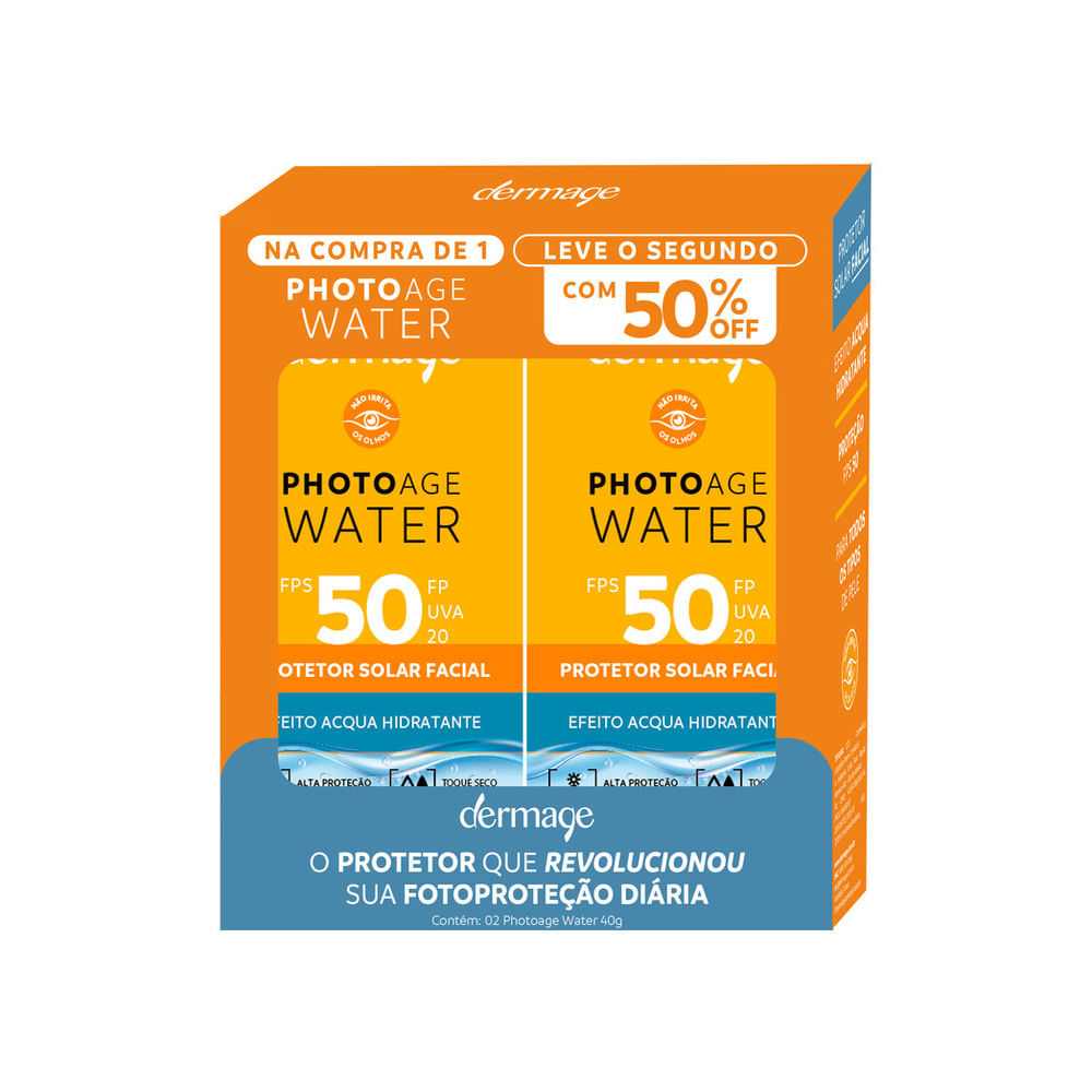 Kit Dermage Photoage Water FPS50 2 Unidades de 40g Cada