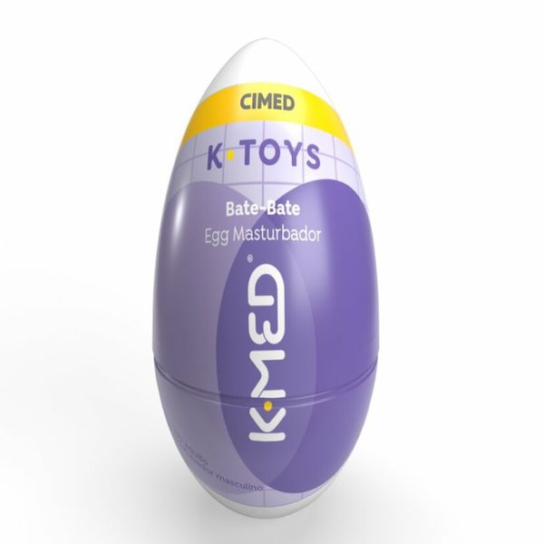 Masturbador Masculino K-Med K-Toys Bate Bate de Silicone Textura Clicker Cor Roxo 1 Unidade